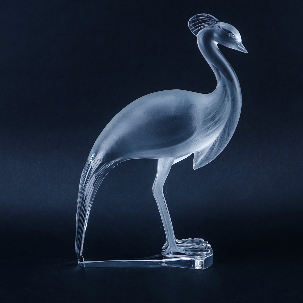 Lalique Crystal "Louisiane" Sculpture. Signed.