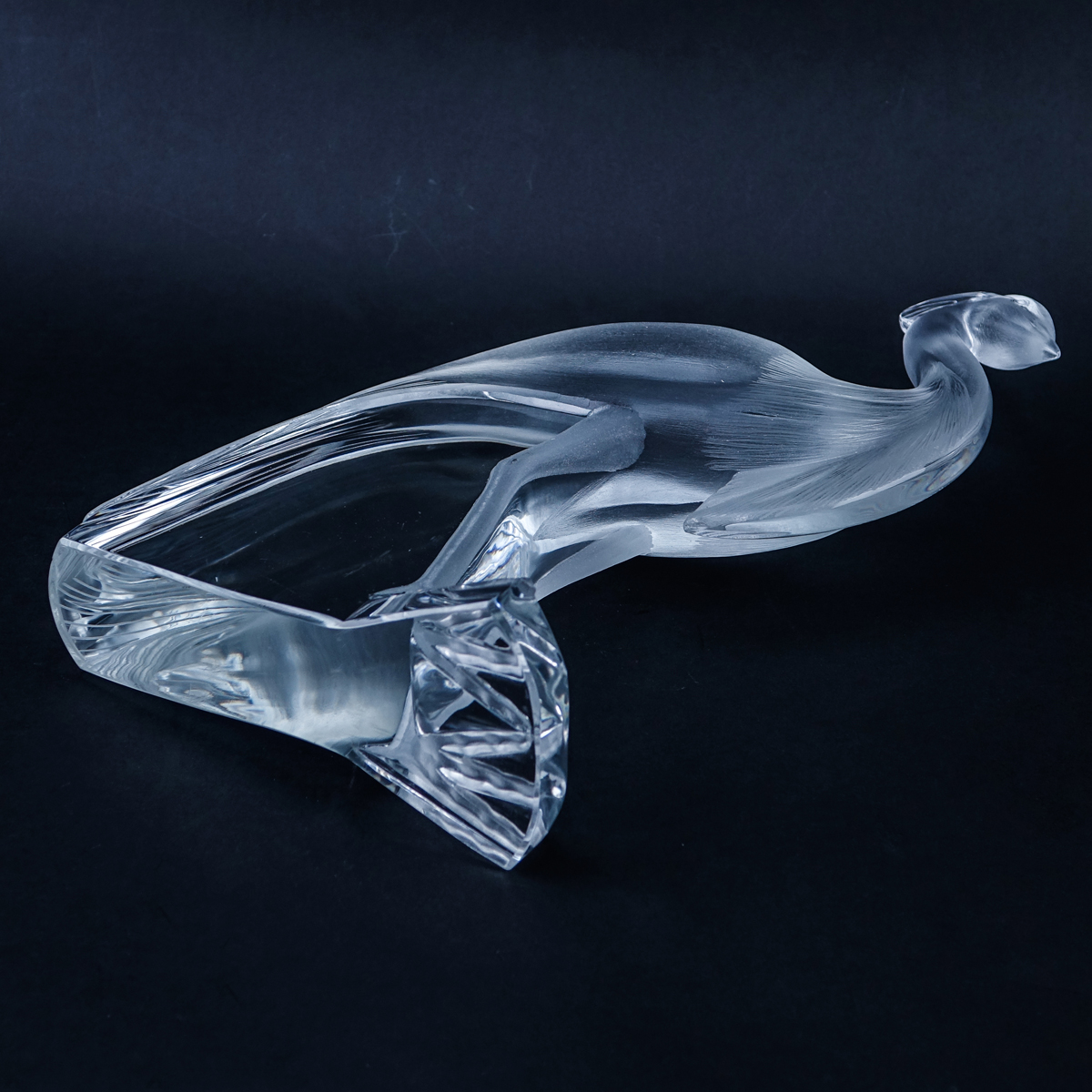 Lalique Crystal "Louisiane" Sculpture. Signed.