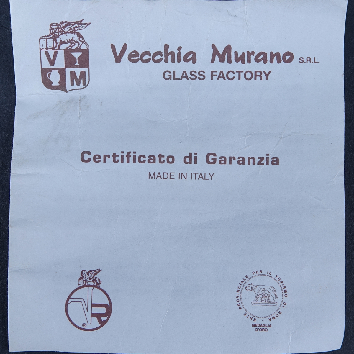 Murano Barbini "Incalmo" Vase and Small Gilt Decorated Vecchia Murano Bud Vase. The Barbini is signed with etched signature and original label.