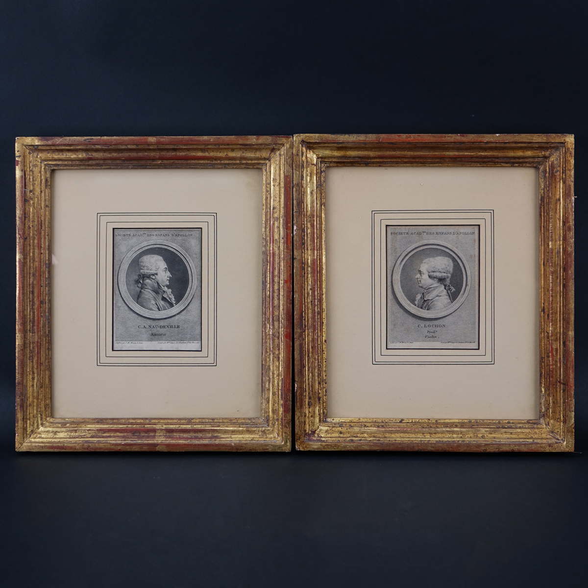 Two Antique Engravings After: Jean Michel Moreau the Younger (1741-1814) "C. Lochon" and "C.