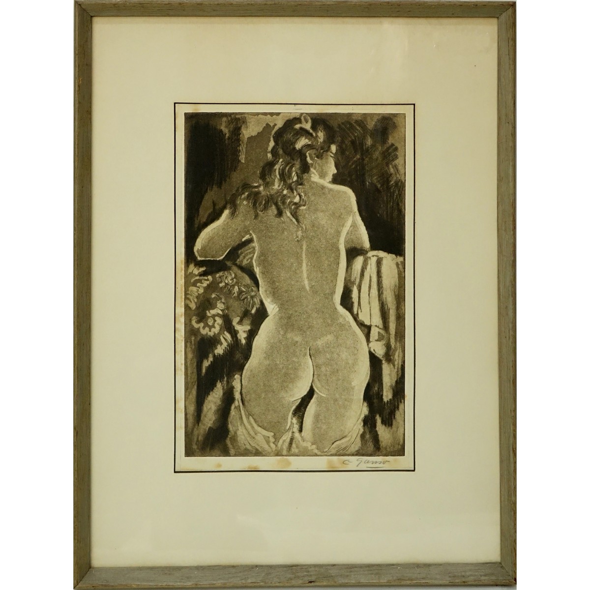 20th Century Etching "Nude". Signed in pencil lower right.