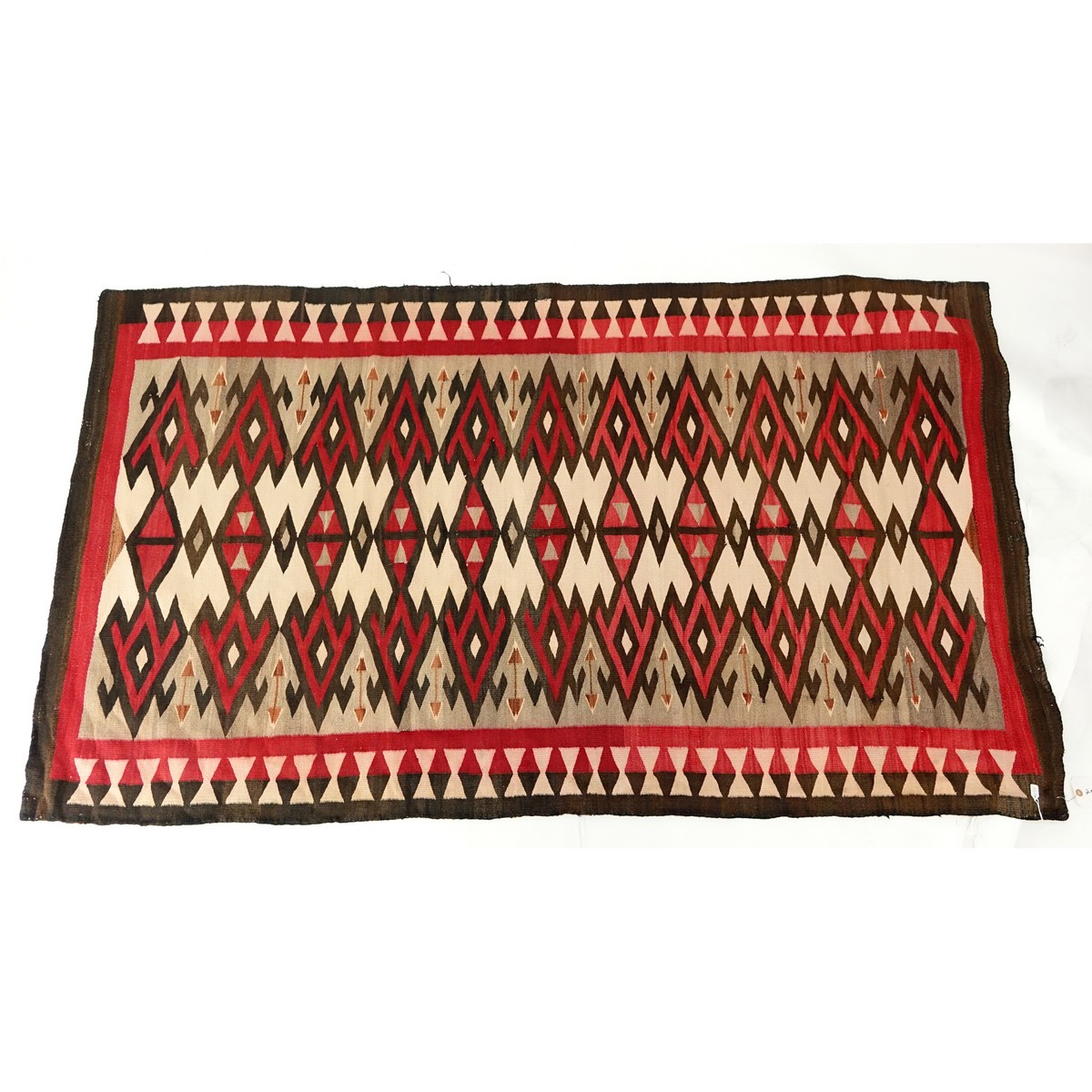 Mid 20th Century Navajo Wool Rug. Unsigned.