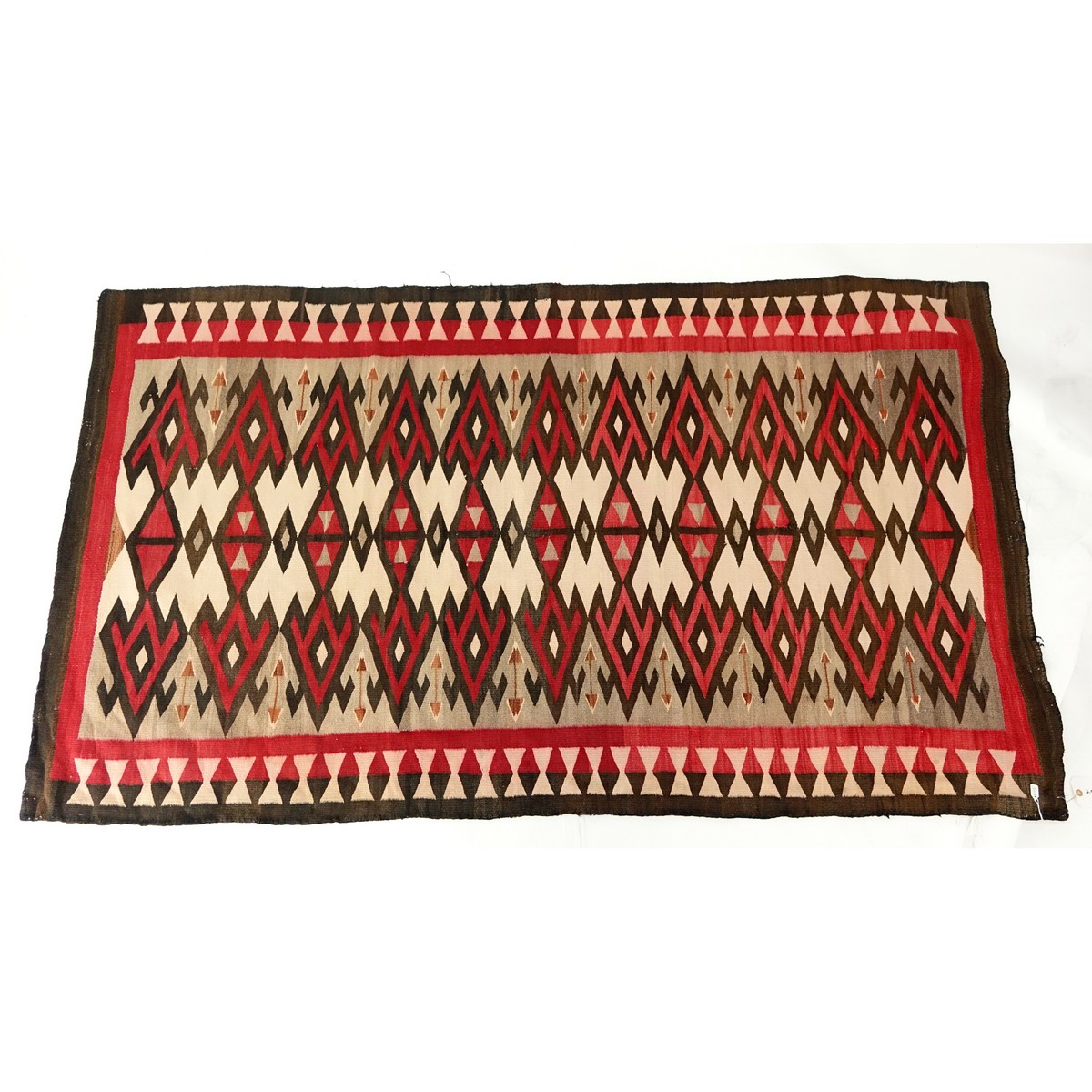 Mid 20th Century Navajo Wool Rug. Unsigned.