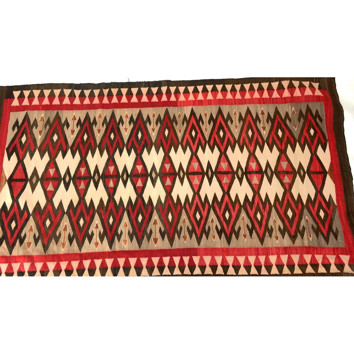 Mid 20th Century Navajo Wool Rug. Unsigned.
