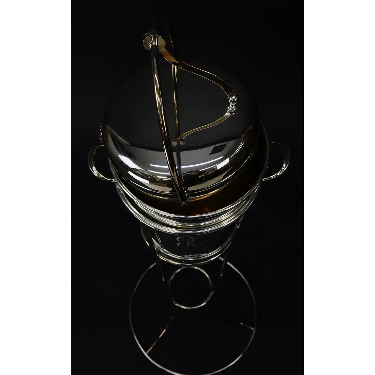 Vintage Silver Plate Standing Wine Bucket and Ice Bucket. Standing bucket marked Made In England.