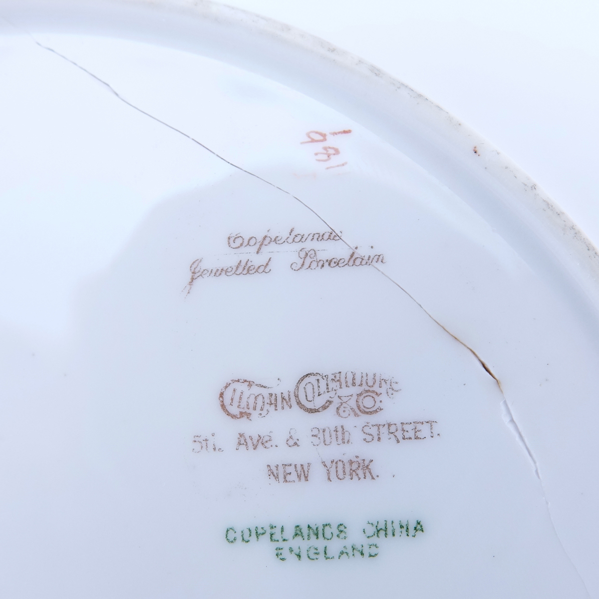 Six (6) Antique Copeland Porcelain Cabinet Plates. Signed.