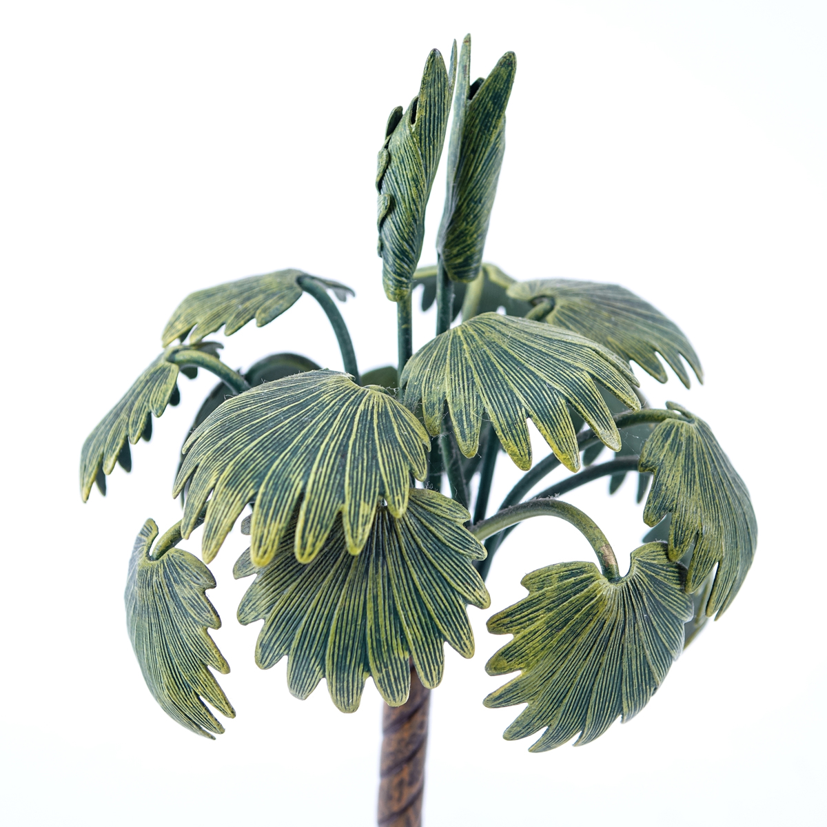 Modern Cold Painted Bronze Palm Tree Sculptures. Unsigned.