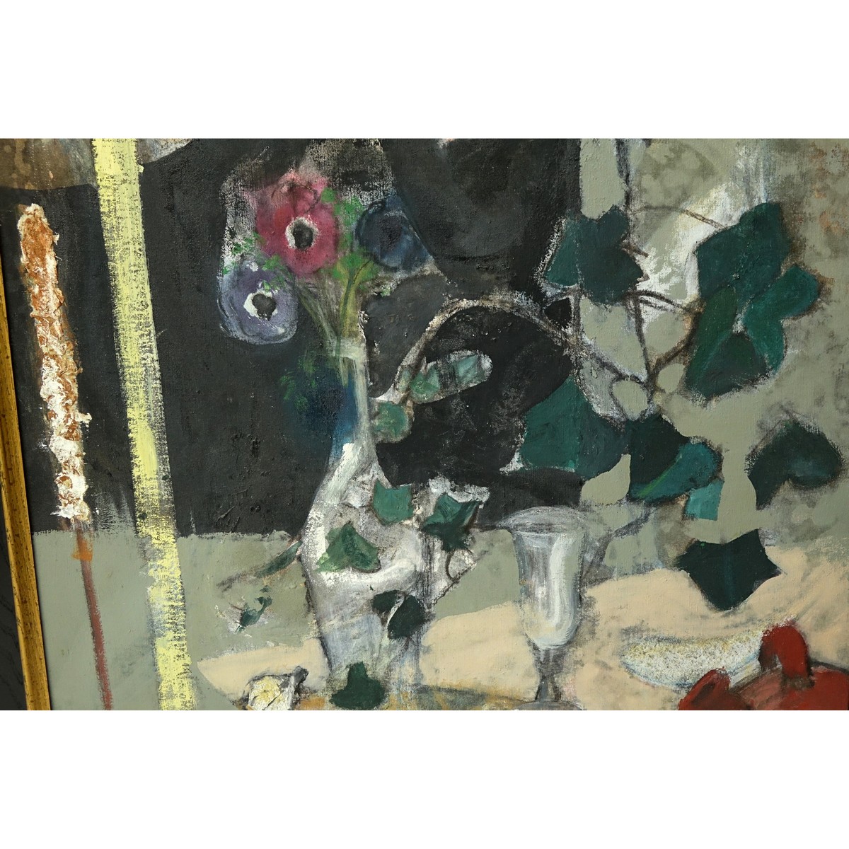 Marion, French (20th C) Oil on Canvas, Nature Morte, Signed Lower Right. Inscribed en verso.