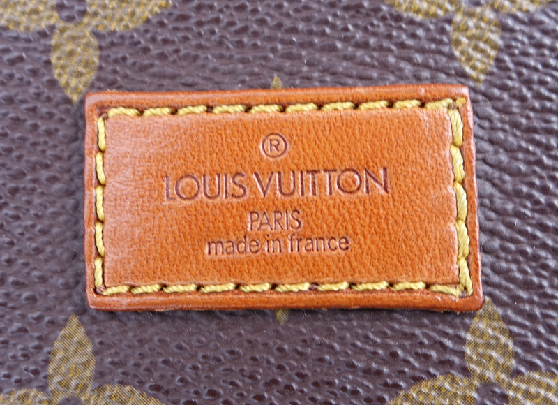 Louis Vuitton Brown Monogram Coated Canvas Saumur Double Strap 2 Sided Crossbody Messenger Bag. Golden brass hardware, vachetta straps.