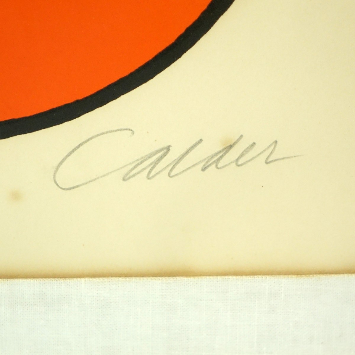 Alexander (Sandy) Calder, American (1898 - 1976) Color lithograph "Spirale Et Poulee". Signed in pencil and numbered 24/75, gallery label" Far Gallery, New York.