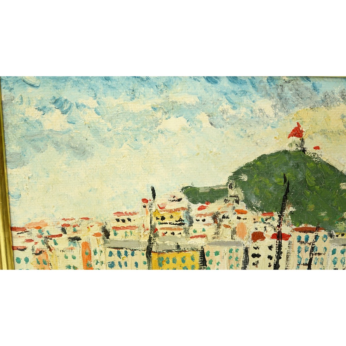 20th Century Continental School Oil On Canvas "Portofino". Signed indistinctly lower left.