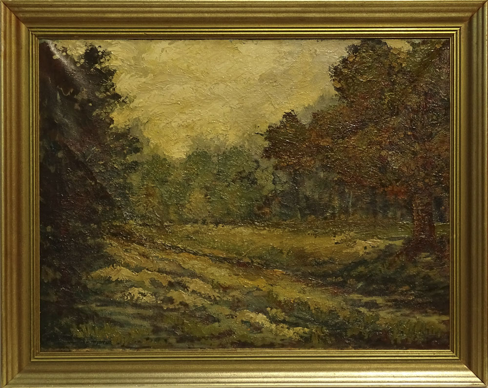 Robert Rafailovich Falk, Russian (1886-1958) oil on canvas, landscape. Signed lower left.