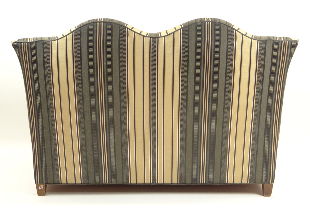 Circa 1930-1940's Maison Jansen, Jansen Industria Argentina Upholstery and Wood Canapé. Signed and Numbered 77 473.