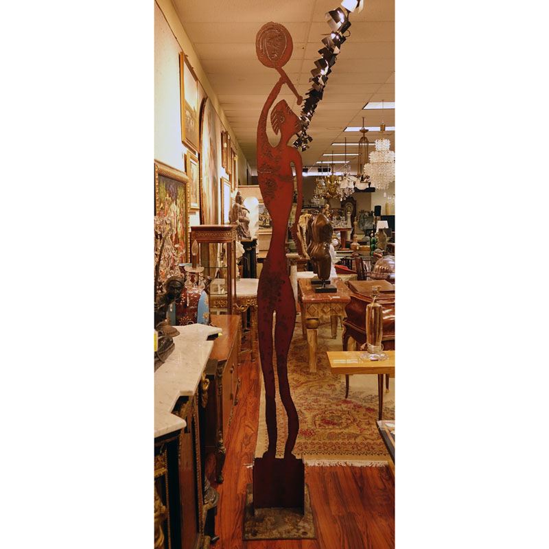 Colossal Size Contemporary Modern Abstract Iron Figural Sculpture. Unsigned.