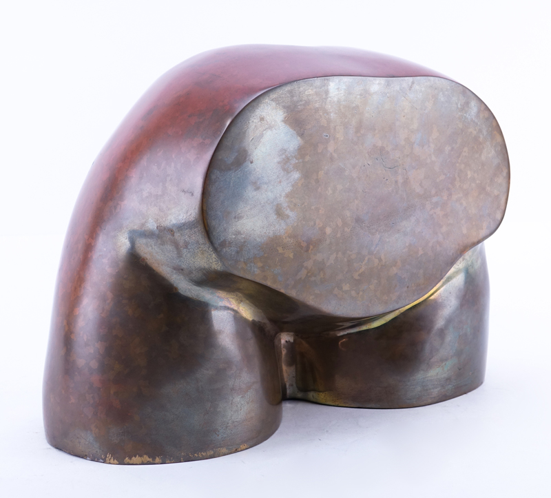 Elliot Miller, American (20th C.) Modern Bronze Sculpture, Nude Female Study, Signed and Numbered 3/15.