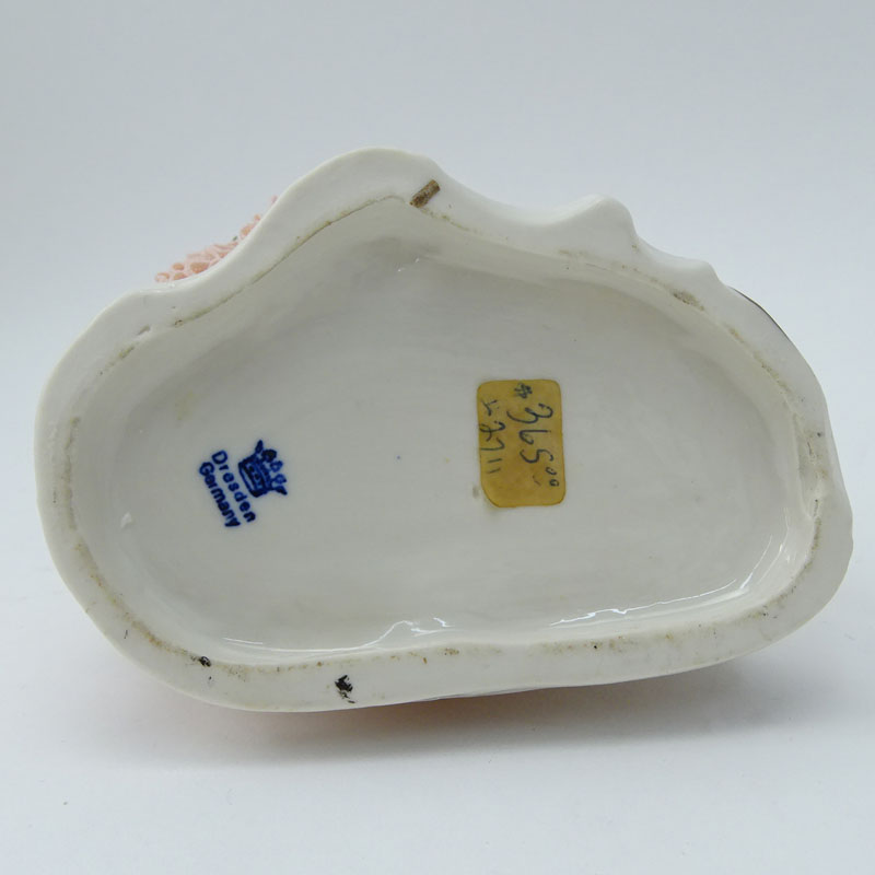 Dresden Porcelain Figural Group. Dresden back stamp on underside.