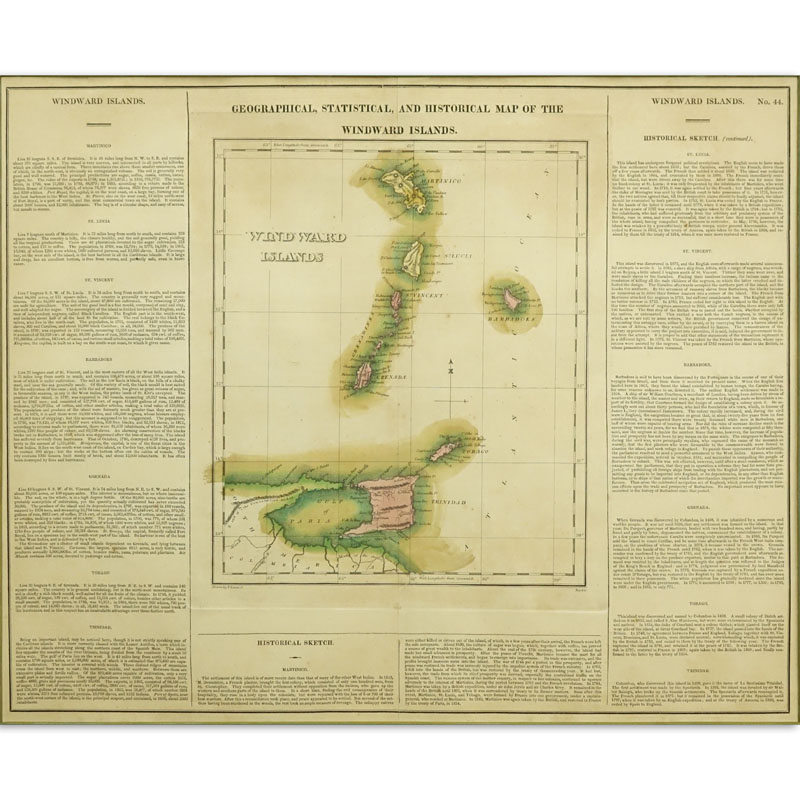 Lucas Fielding Jr. (1781-1854) Geographical, Statistical, and Historical Map of the Leeward Islands  No.