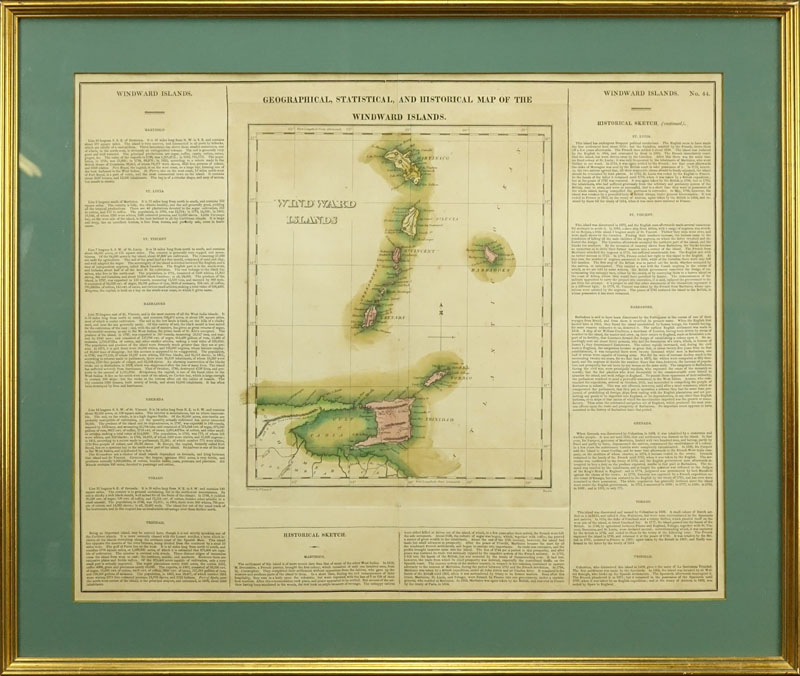 Lucas Fielding Jr. (1781-1854) Geographical, Statistical, and Historical Map of the Leeward Islands  No.