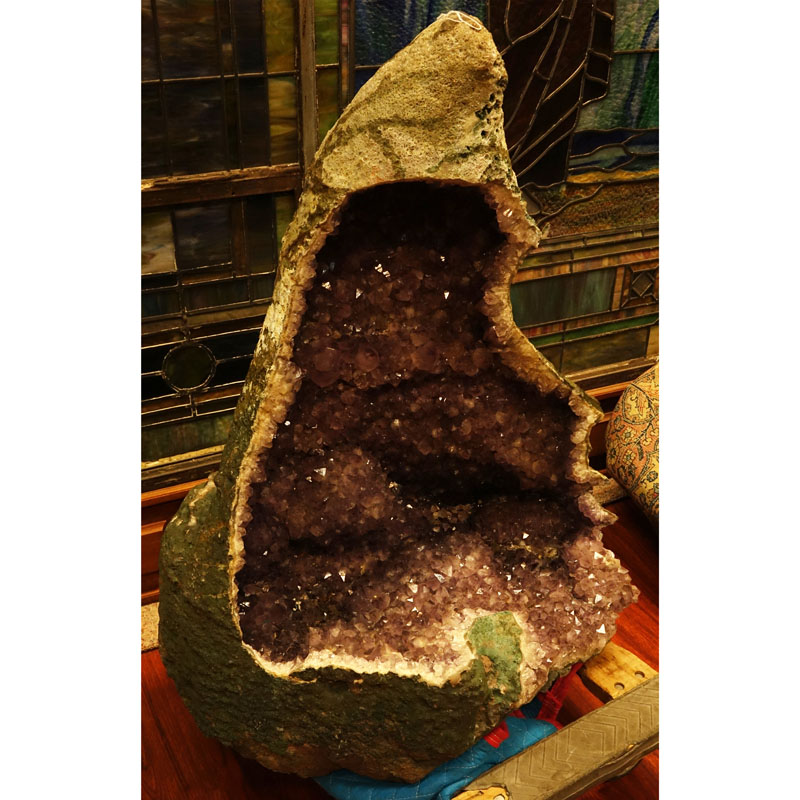 Massive Oversize Amethyst Quartz Geode. Restored condition.