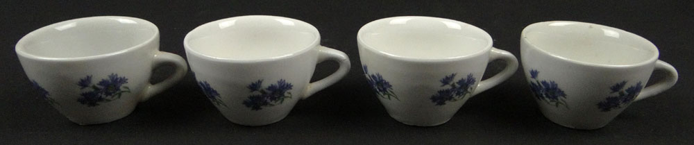 Twelve (12) Pieces of Miscellaneous Continental Ceramic Miniature Dinnerware. Unsigned.