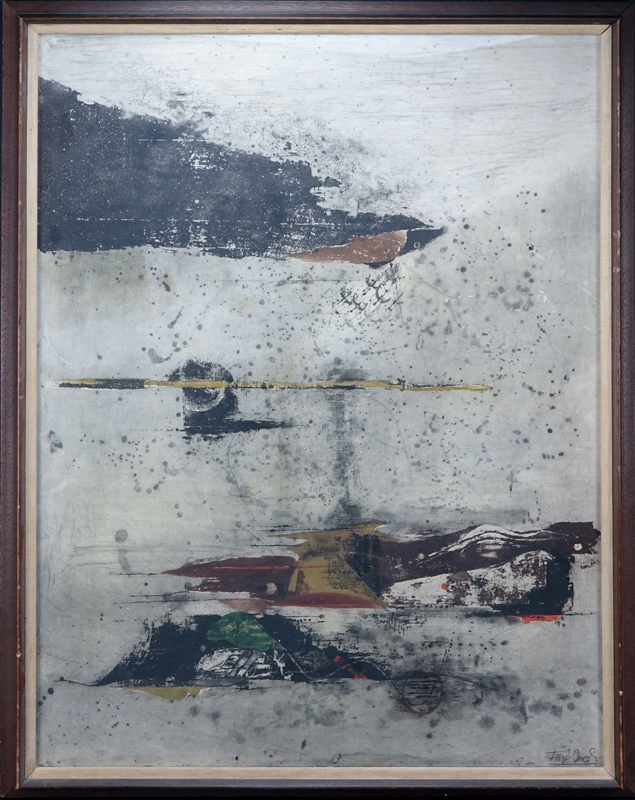 Johnny Friedländer, German (1912-1992) Color lithograph "Abstract" Signed and numbered 3/95 in pencil. Measures 30-1/2" x 22-1/4", frame measures 32-3/4" x 24-5/8".