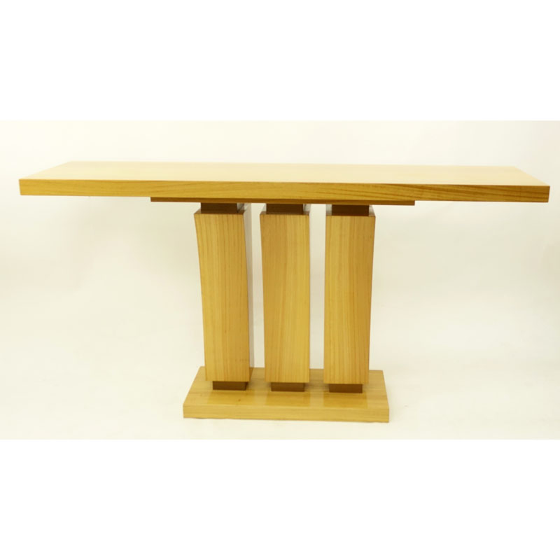 Modern Art Deco Style Satinwood Console Table. Minor Rubbing and scuffs otherwise good condition.