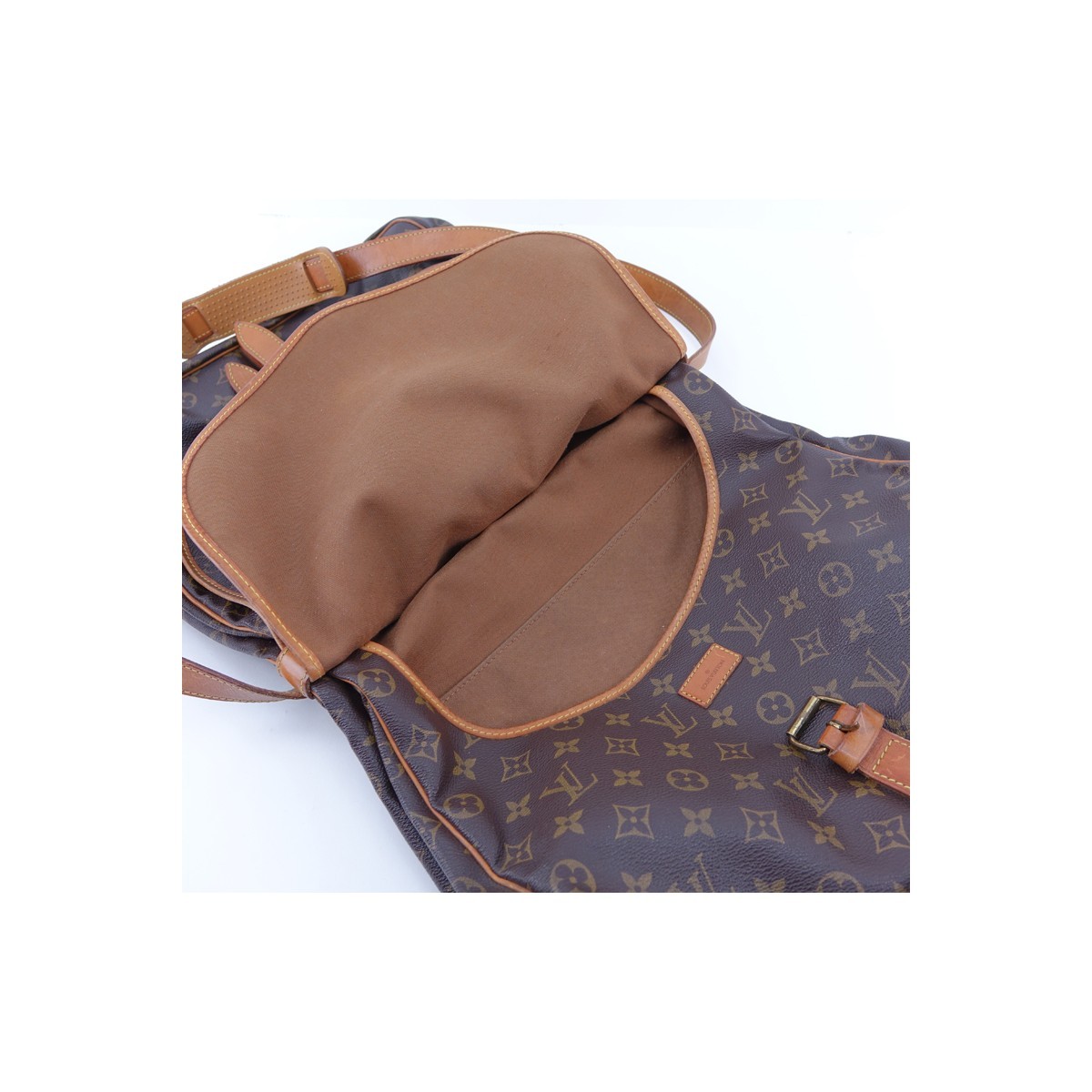 Louis Vuitton Brown Monogram Coated Canvas Saumur