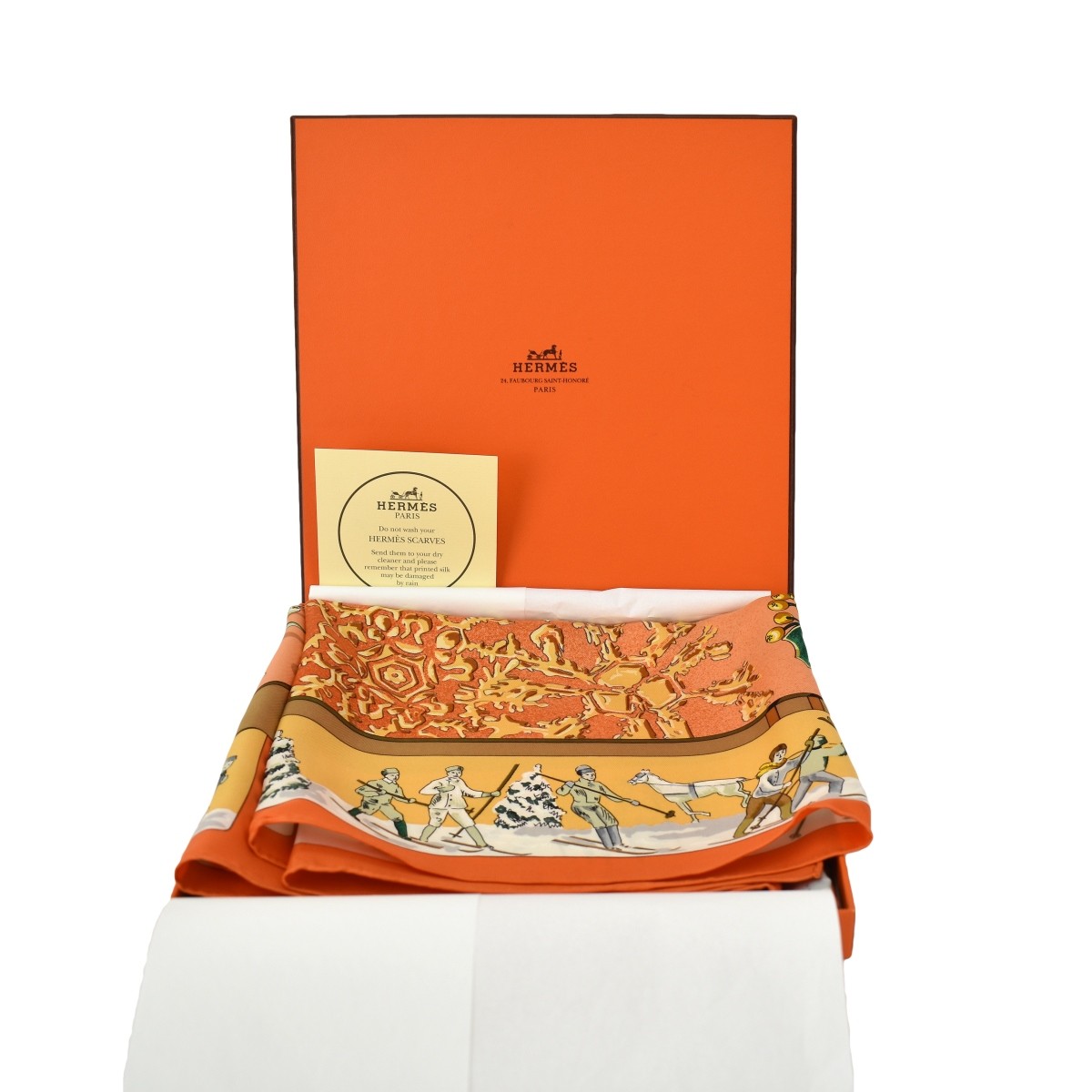 Hermes Paris "Neige d'Antan" Silk Scarf