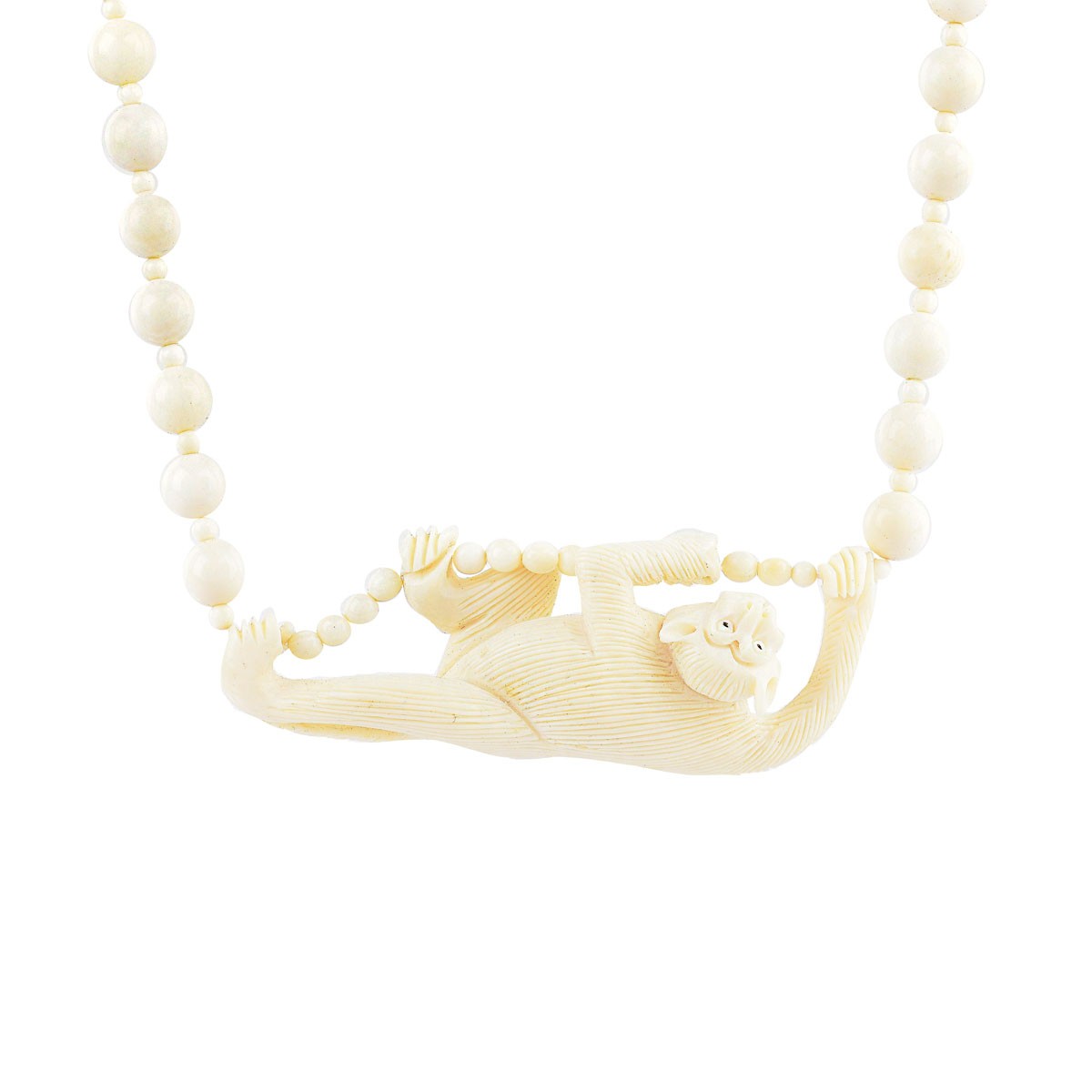 Vintage Carved Ivory Necklace