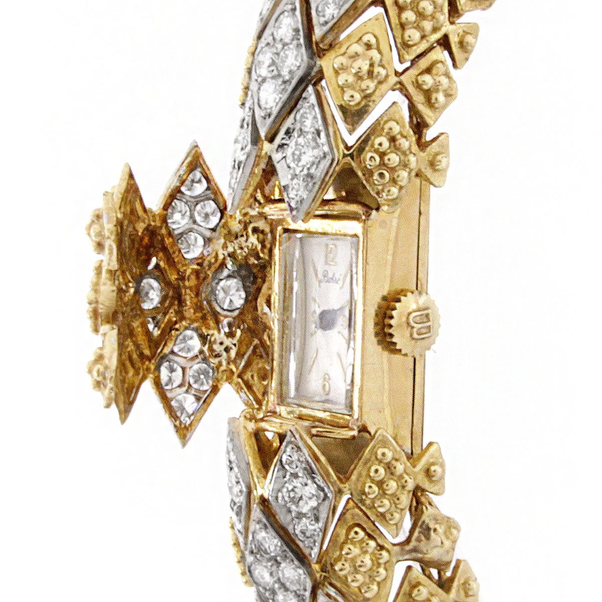 Vintage Diamond and 18K Gold Bracelet Watch