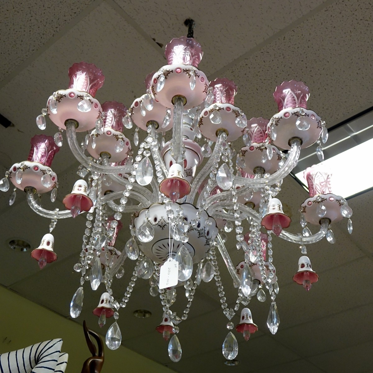 Vintage Bohemian Glass Chandelier