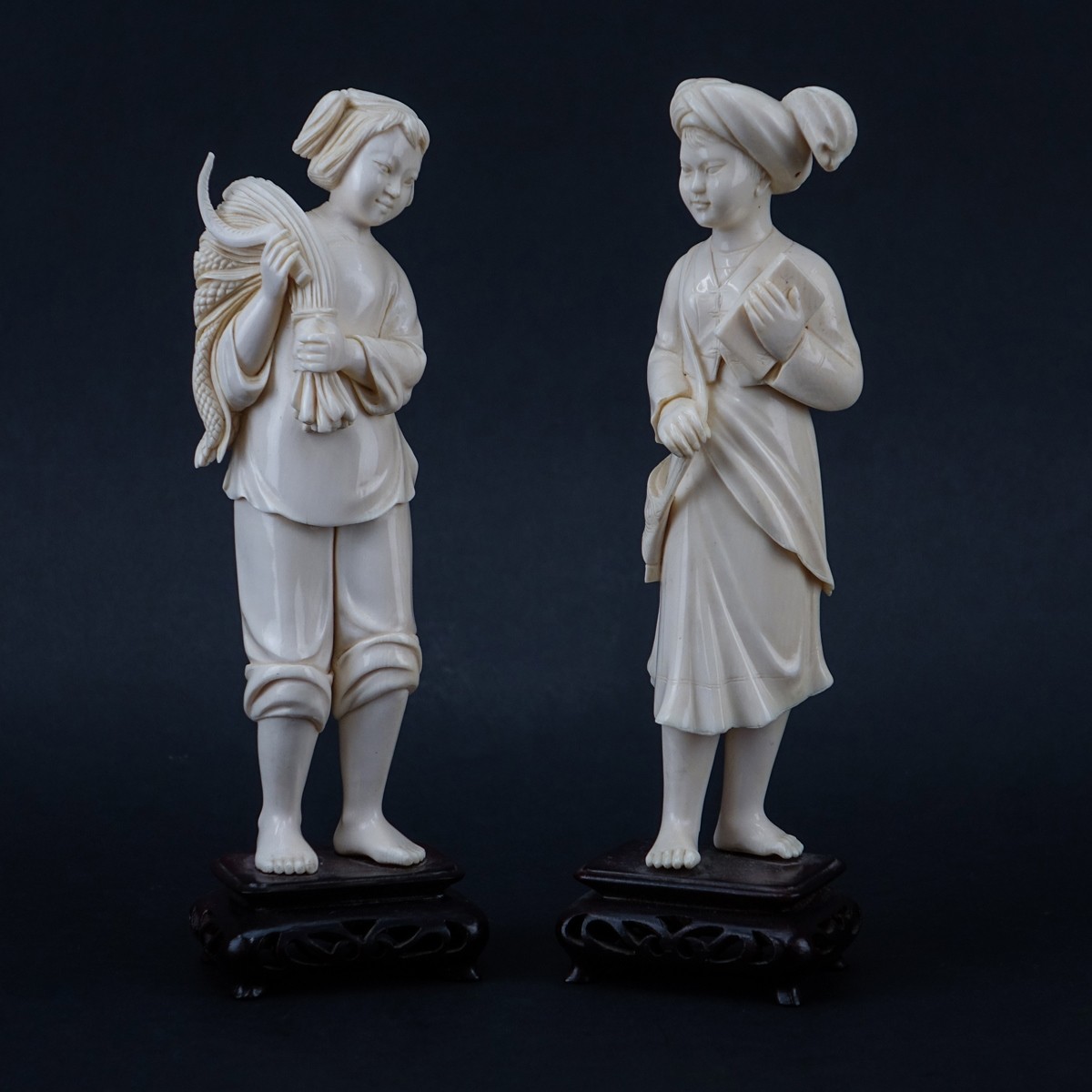 Pair Chinese Cultural Revolution Figures