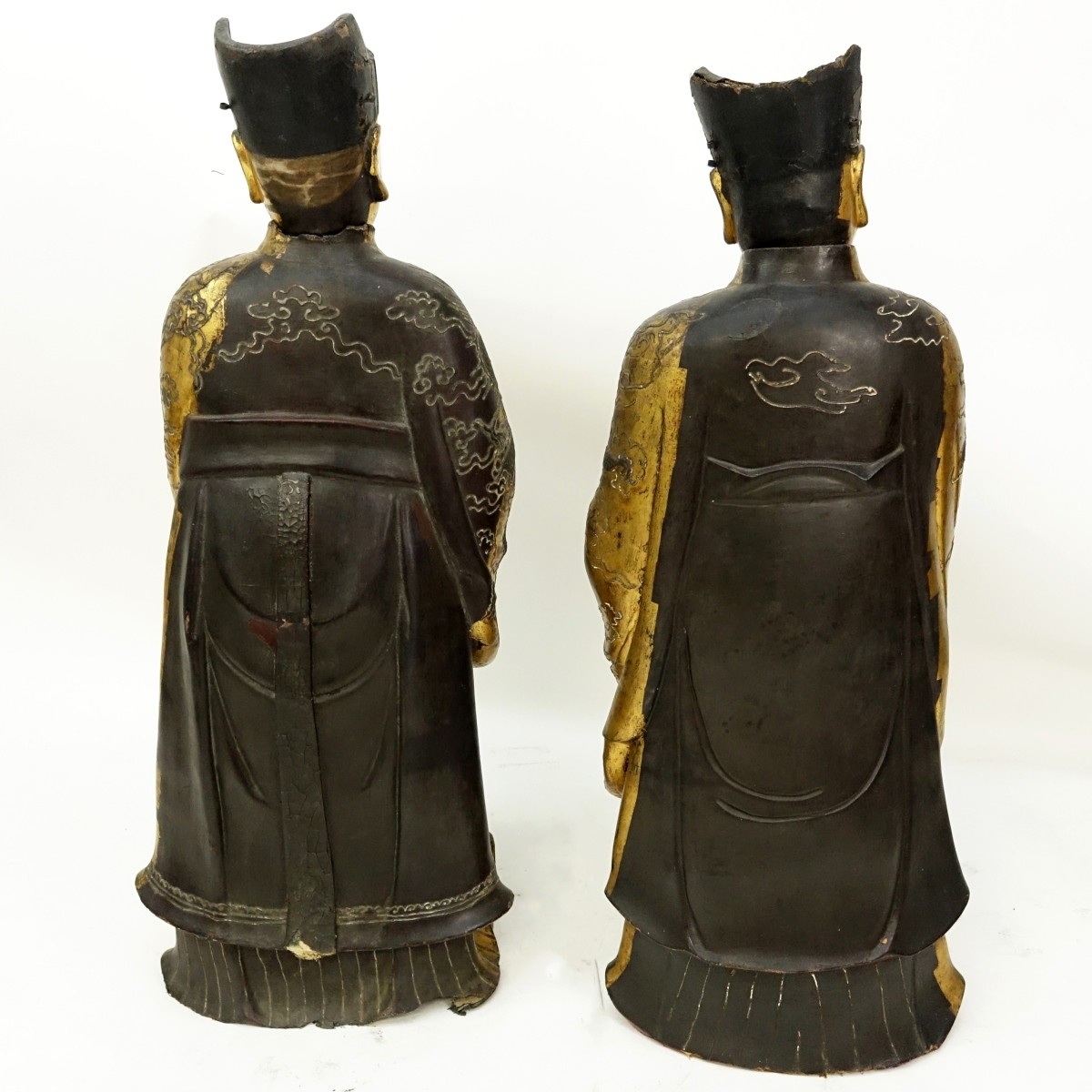 Chinese Daoist Gilt Lacquered Temple Figures