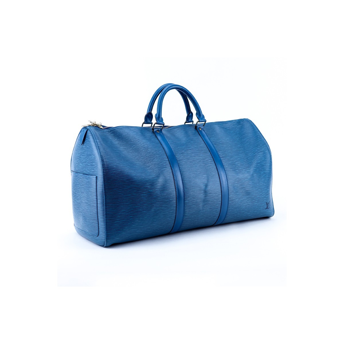 Louis Vuitton Blue Epi Leather Keepall 50 Travel