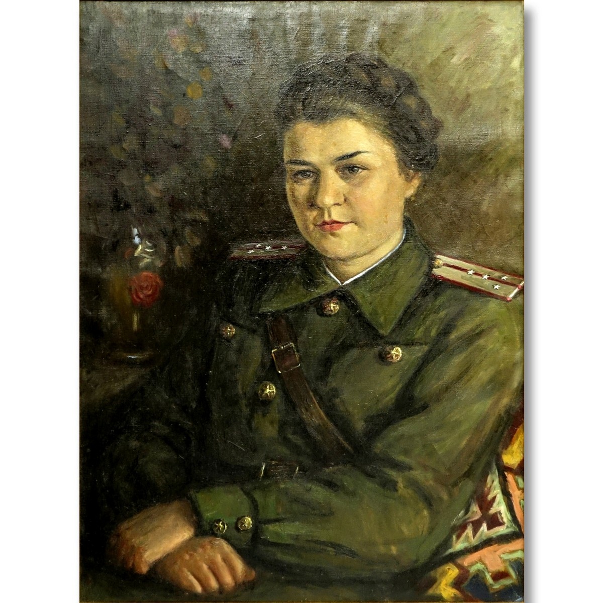 20th Century Russian Soviet Era Oil On Canvas