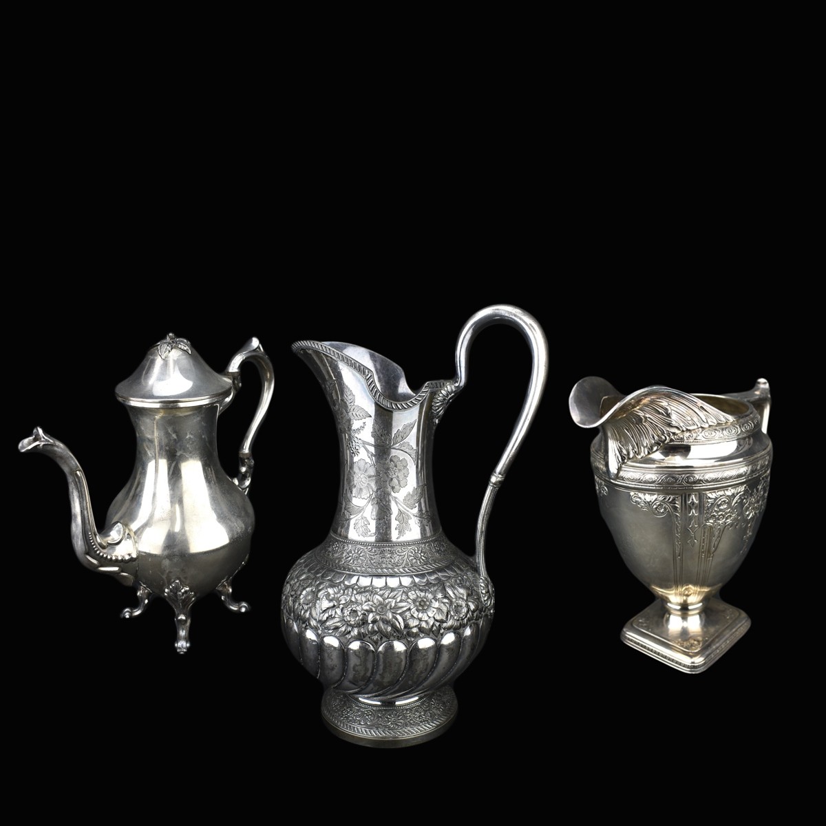 Grouping of Three (3): Meriden Co Silver Plate Pit