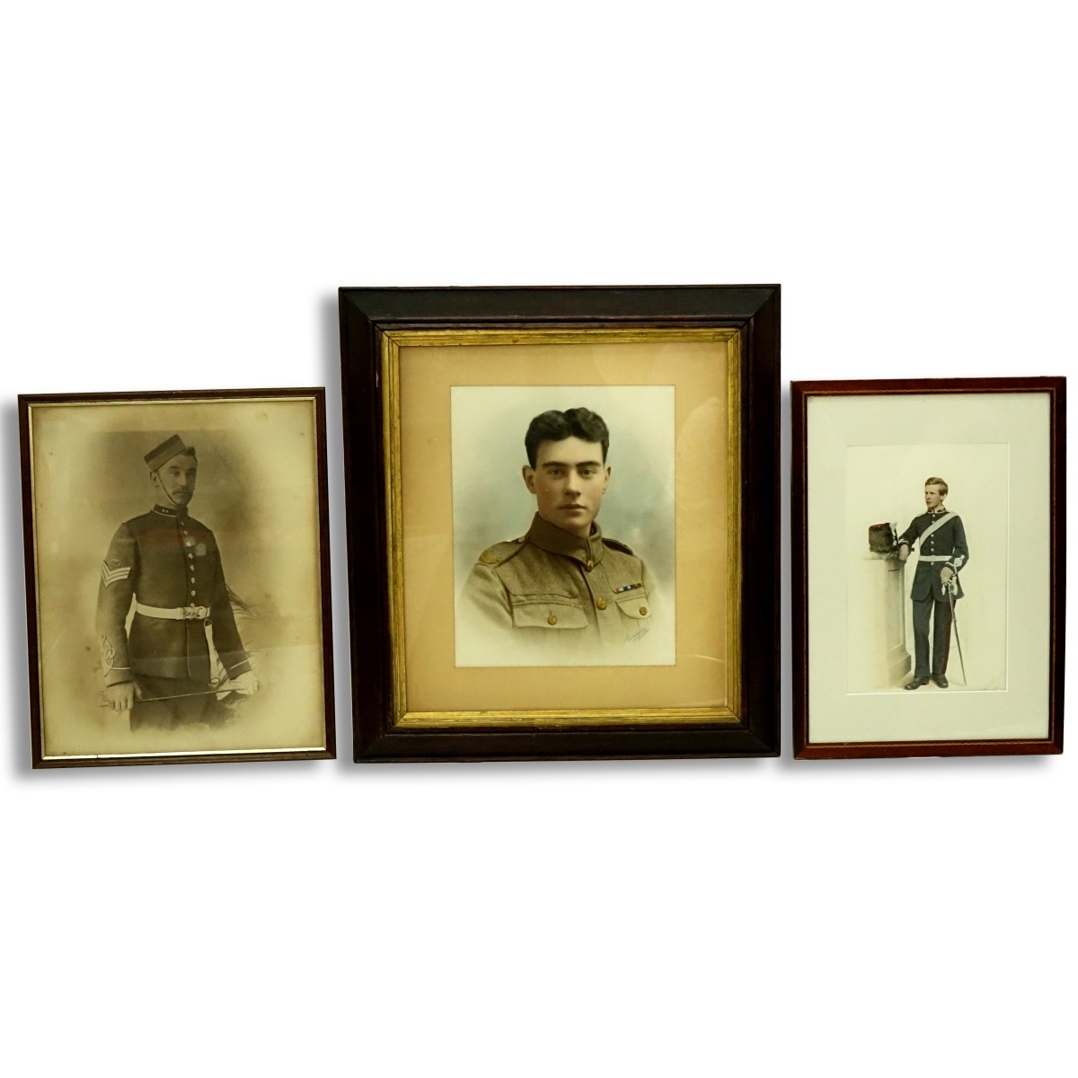 Grouping Of Three (3) Vintage Military Lithographs