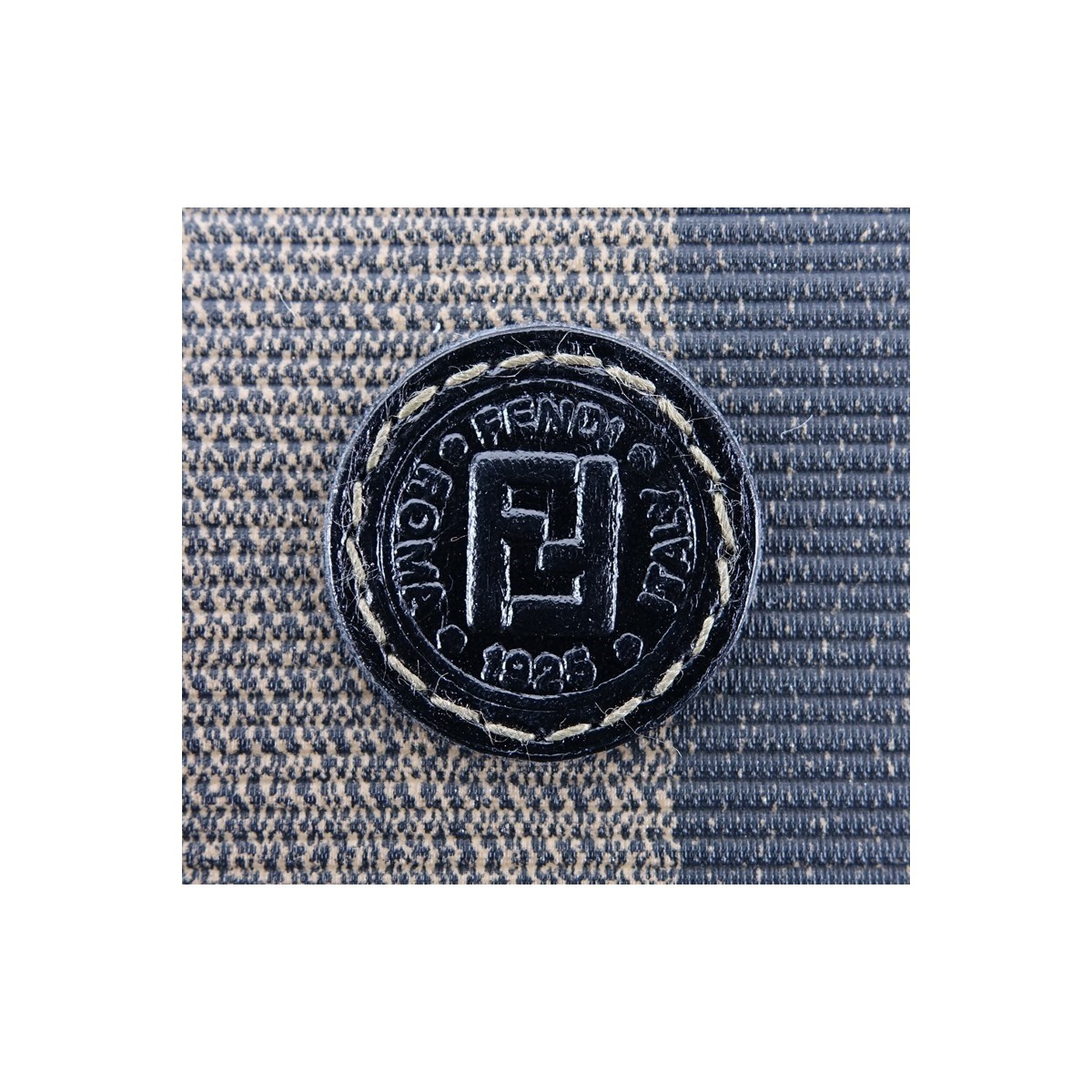 Fendi Black/Beige Striped Coated Canvas Bifold 3