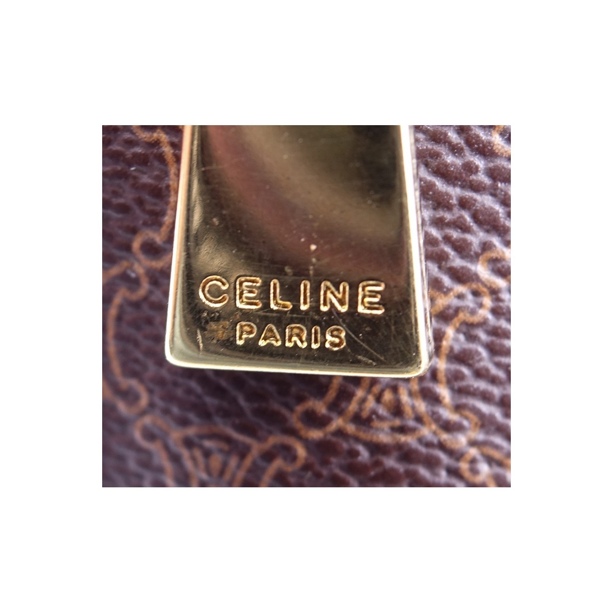 Celine Brown Macadame Coated Canvas Vintage