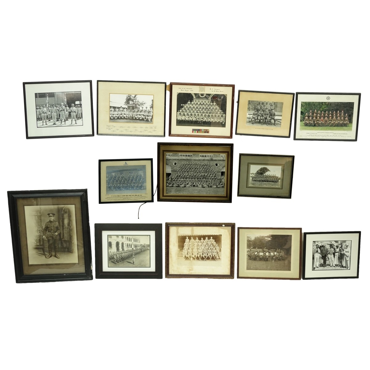 Collection Of Thirteen (13) Framed Old Military