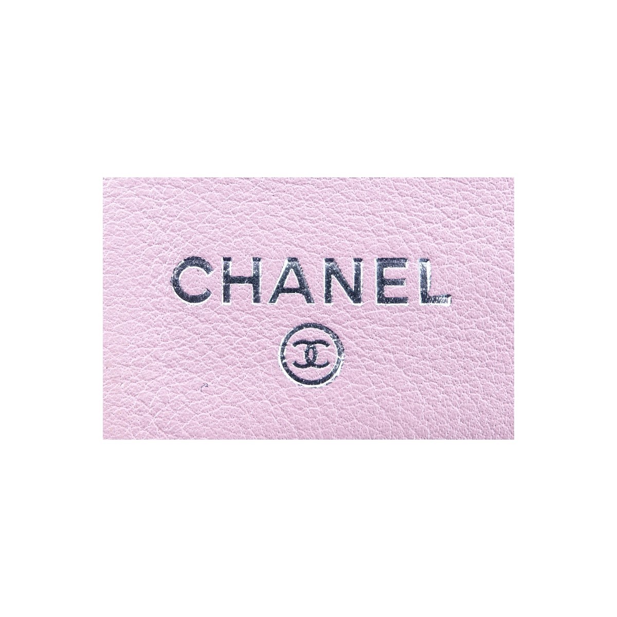 Chanel Pink Caviar Leather Front Logo Long