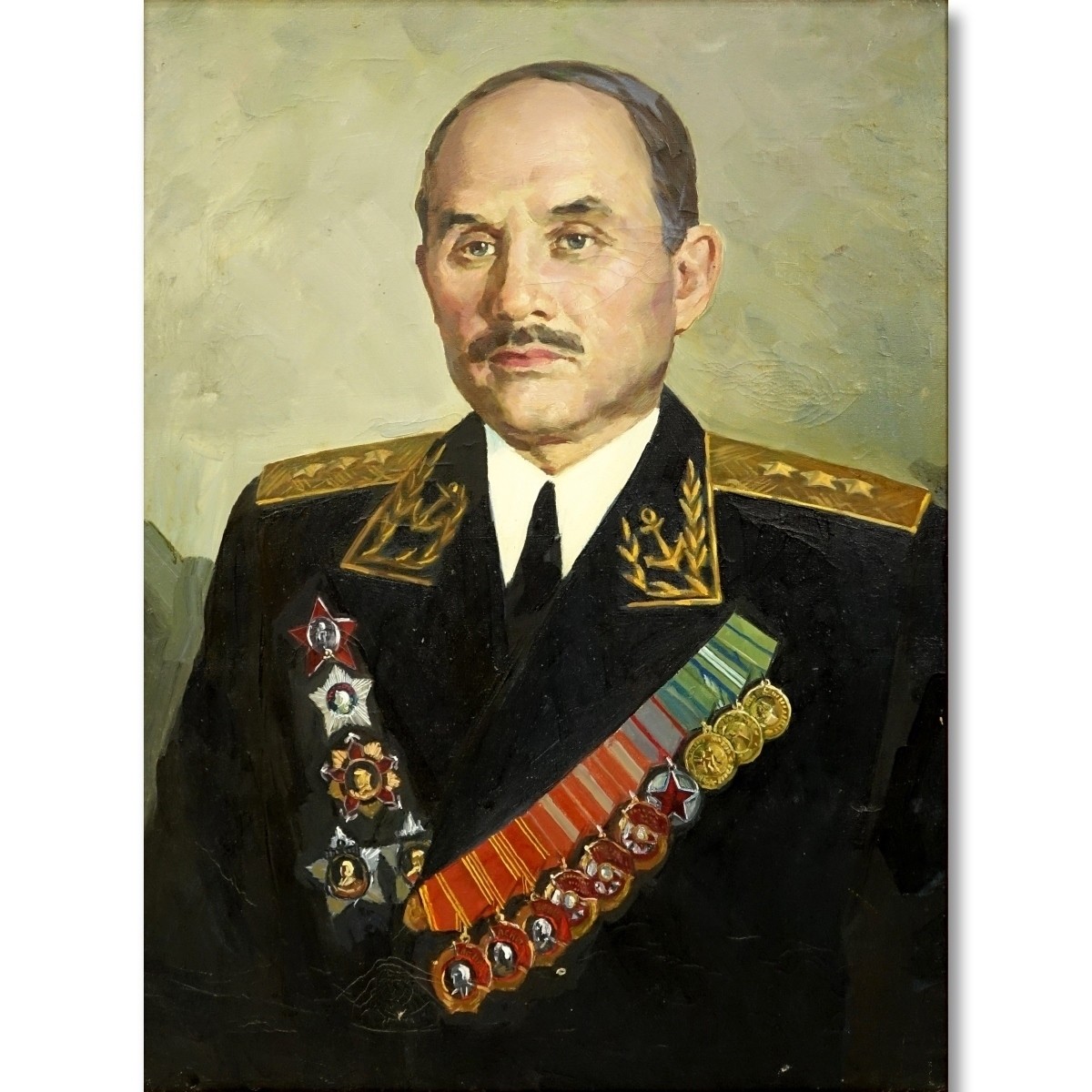 Penzov, Russian (20th C.) Oil On Canvas, Portrait
