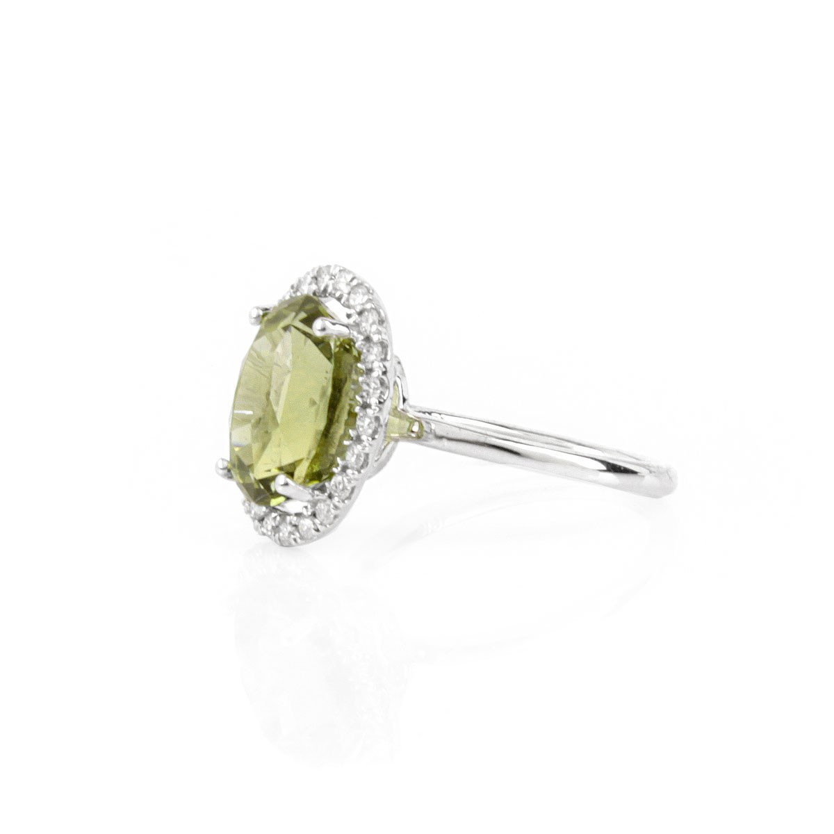 Rare 5.20 Carat Demantoid Garnet Ring