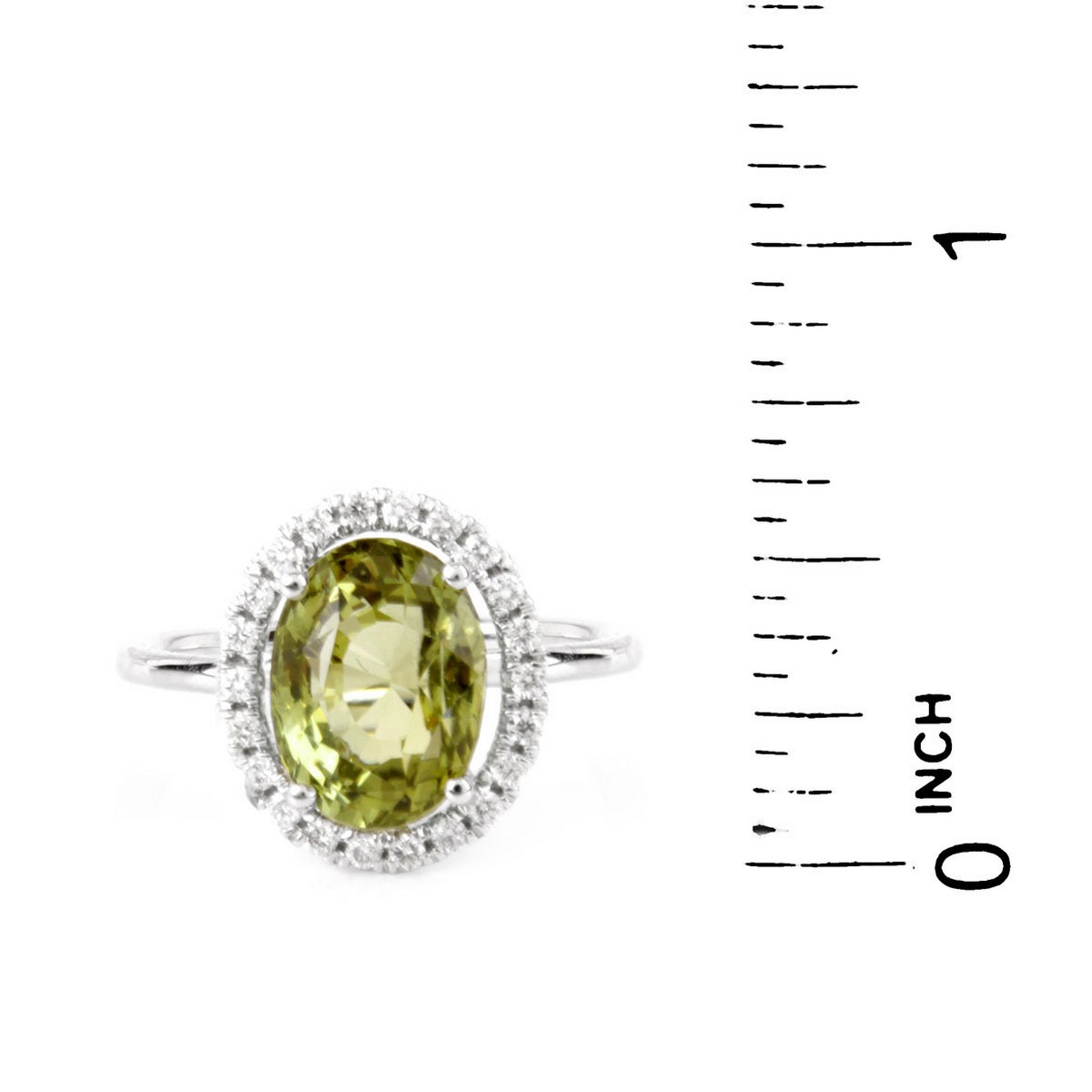Rare 5.20 Carat Demantoid Garnet Ring