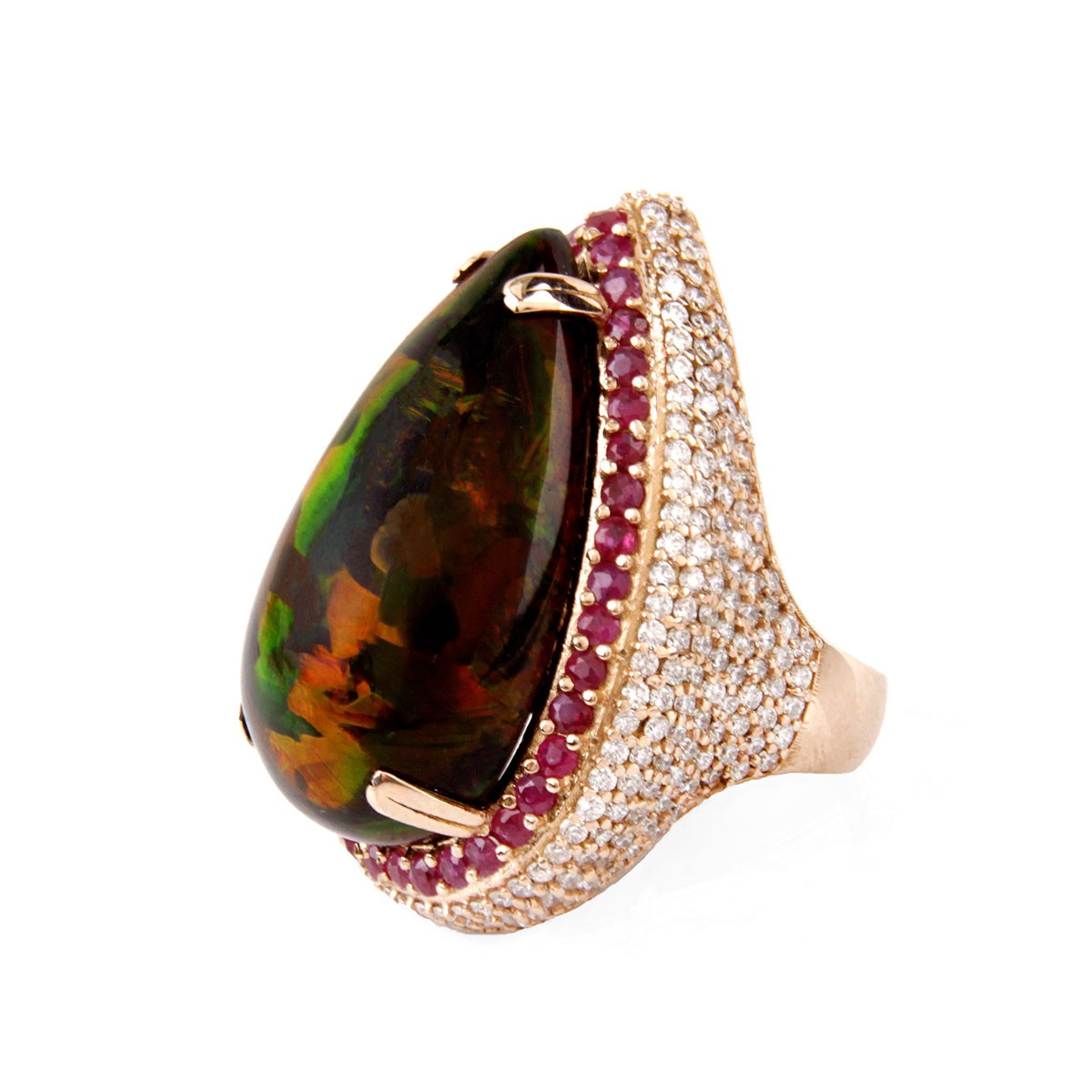 24.5 Carat Black Opal Ring