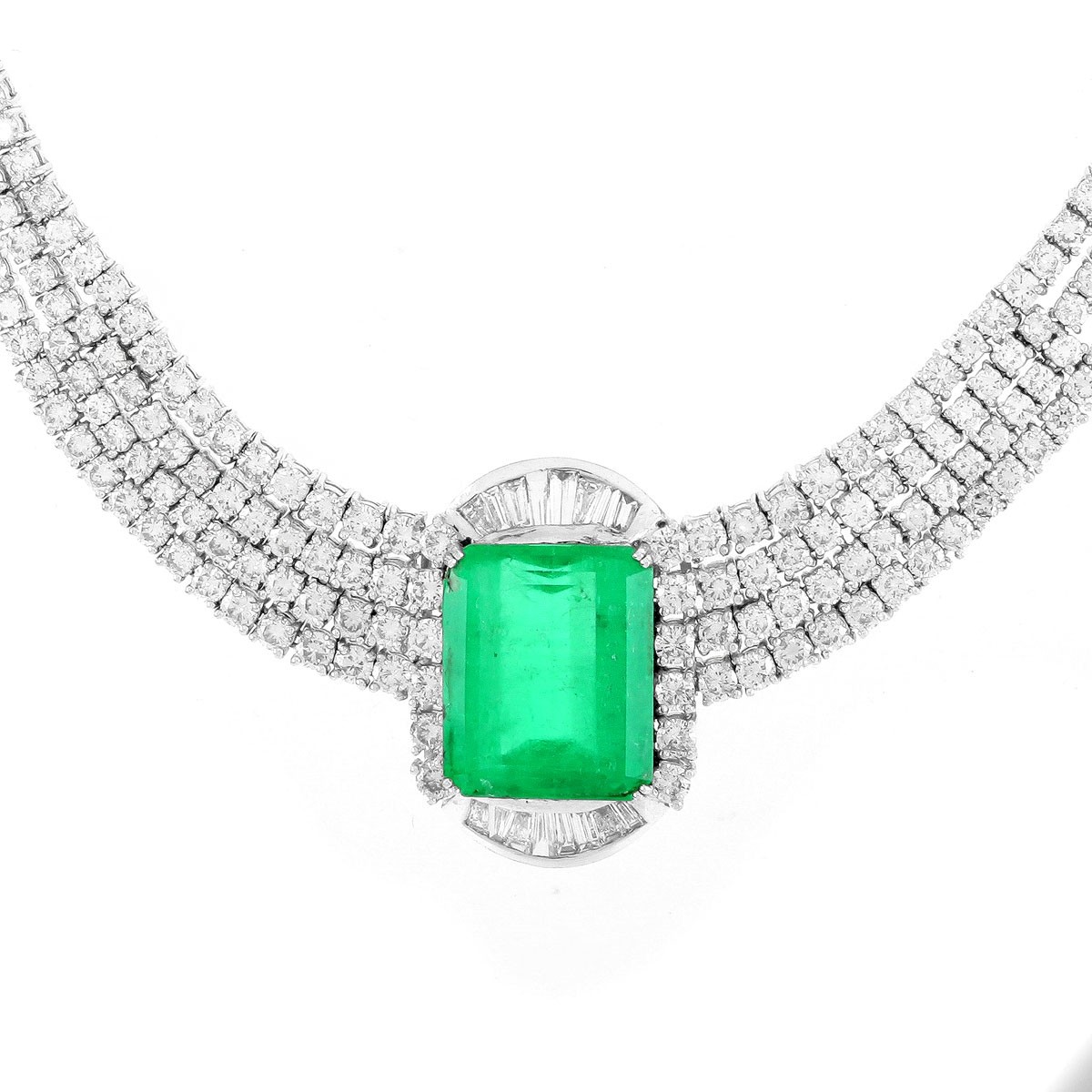 Colombian Emerald and Diamond Necklace