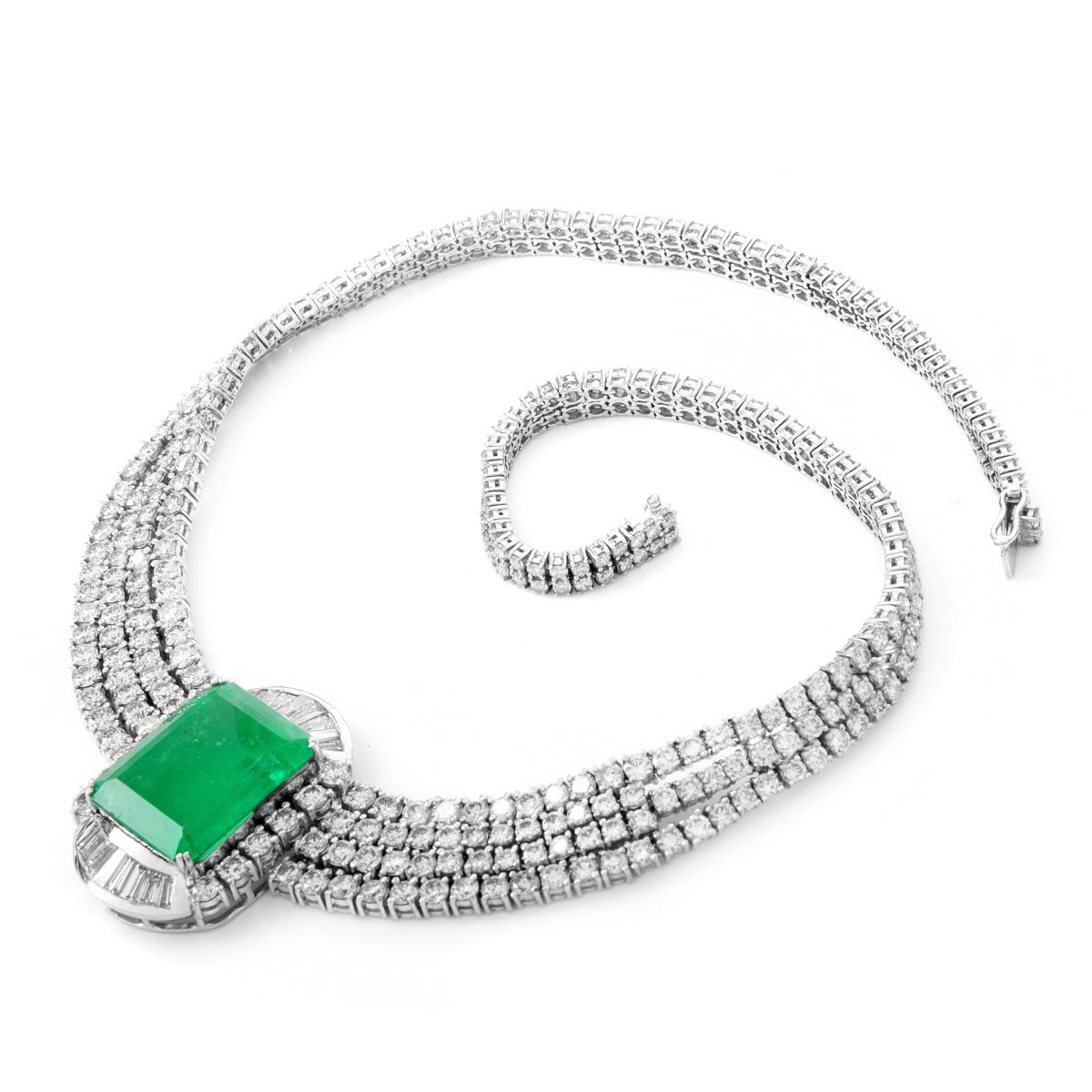 Colombian Emerald and Diamond Necklace