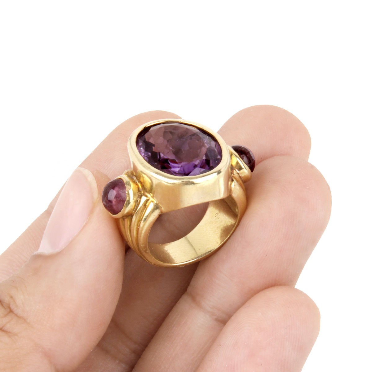 Vintage Amethyst and 18K Ring