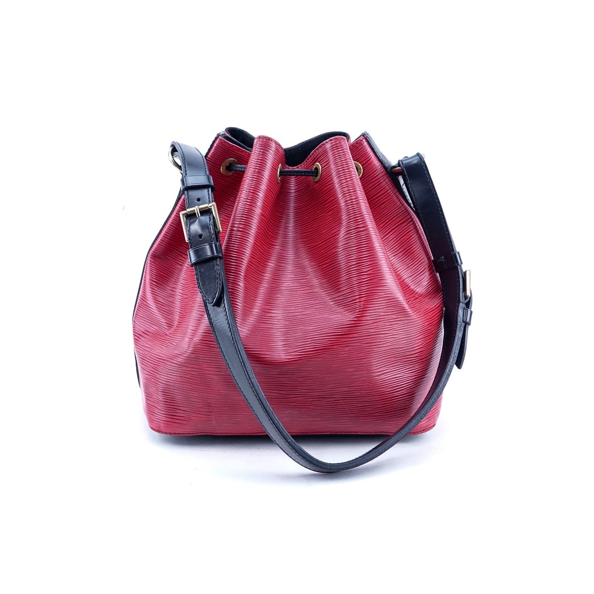Louis Vuitton Red/Black Epi Leather Noe Bicolor