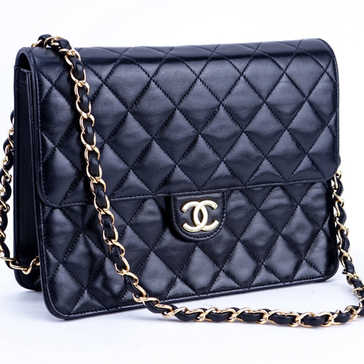 Chanel Black Quilted Leather Mademoiselle PM Bag